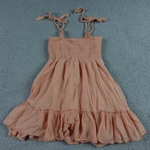 Aerie Y2K Tube Top Mini Slip Dress Womens Extra Small Peach Fairy Cottage Dainty